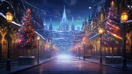 Enchanting Christmas Night in the City