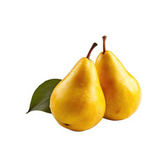 Ripe pear fruit are ready to be served