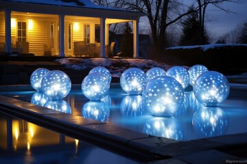 Amazing Light-Up Orbs in a Pool