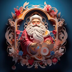 A Magical Christmas - Santa Claus Illustration