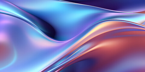 Metallic abstract wavy liquid background layout design tech innovation