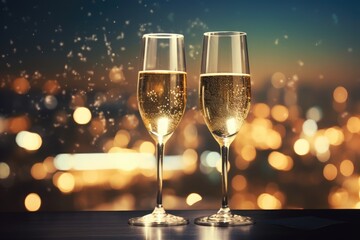 New Year's Eve Celebration - Champagne Glasses