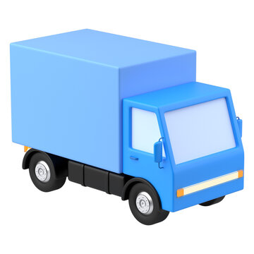 Delivery service truck cargo  3d icon