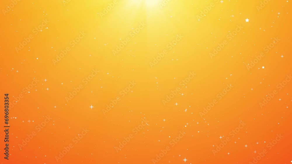 Sticker background particles stars shining glow soft gradient orange yellow for loop 4k playback 60 fps