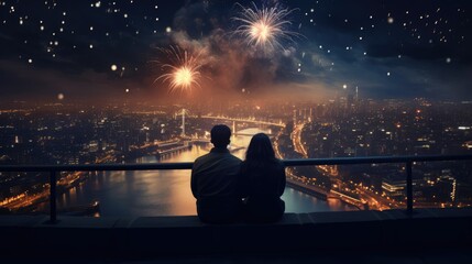 Watching Fireworks from a High Point