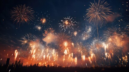 Celebratory Fireworks Display in the Sky