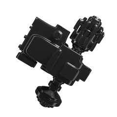 Metal abstract shape, 3d render