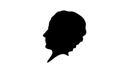 Mary Sidney silhouette, high quality vector