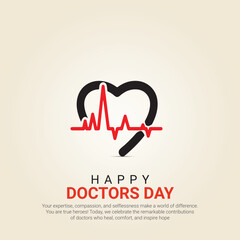 International Happy Doctor's Day, and Doctor's Day 3D illustration