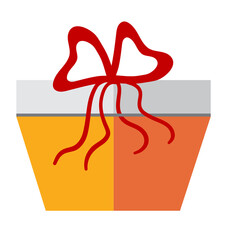 gift box with red ribbon