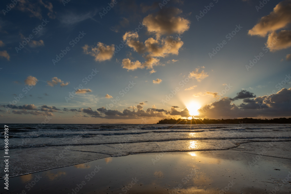 Poster Sunrise at the beach 