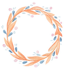 watercolor round wreath