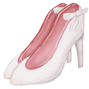 watercolor high heels