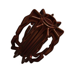 Metal abstract shape, 3d render