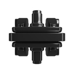 Metal abstract shape, 3d render © neurostructure