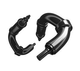 Metal abstract shape, 3d render © neurostructure