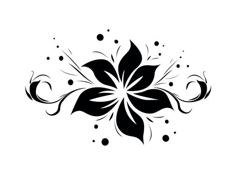 hand drawn flower for graphic uses manually created