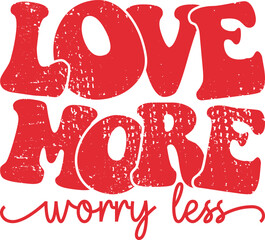 Love More Worry Less SVG PNG PDF, Valentine EPS, Valentine Day EPS for Sublimation, Cameo Buffalo Plaid Heart EPS, Xoxo EPS - obrazy, fototapety, plakaty