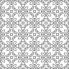 Abstract patterns.Abstract shapes from lines. Raster graphics for design. Black and white pattern.