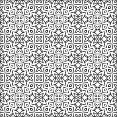 Abstract patterns.Abstract shapes from lines. Raster graphics for design. Black and white pattern.