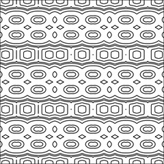 Abstract patterns.Abstract shapes from lines. Raster graphics for design. Black and white pattern.