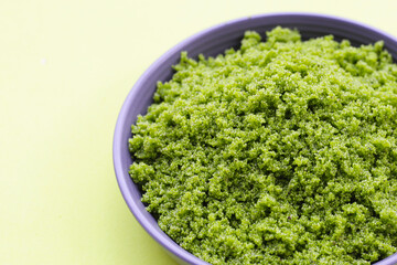 Wolffia globosa or swamp algae, water meal