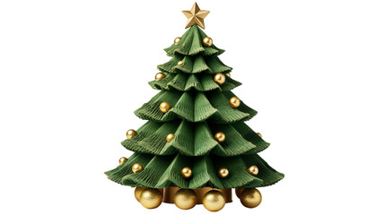 Christmas Tree on White on a transparent background