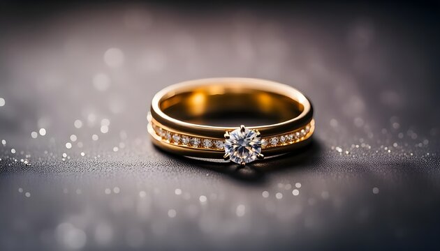 golden ring with diamonds