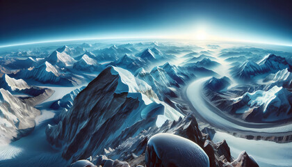 View from the top of Everest