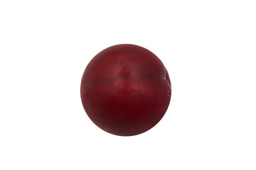 red plum isolated. isolated fruit. plum isolated.