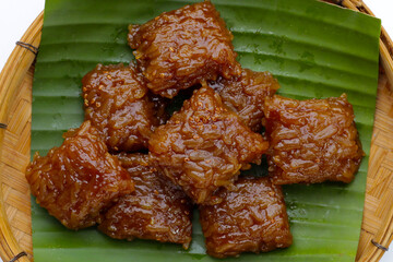 Sticky rice in palm sugar (Thai Dessert)