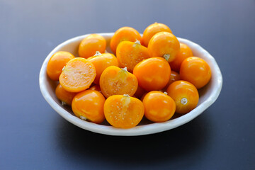 Fresh cape gooseberry. Delicious tropical fruit