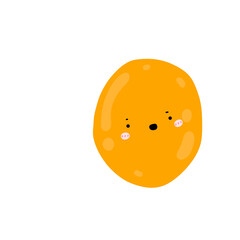 Cute Egg Fried Mascot Character Kawaii Cartoon Egg Fried Cartoon illustration Cute Egg Fried Drawing Breakfast