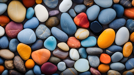 Fototapeta na wymiar colorful pebbles texture for nature background