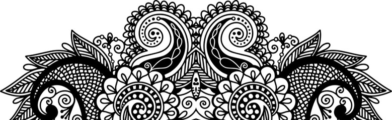 paisley henna pattern flower design