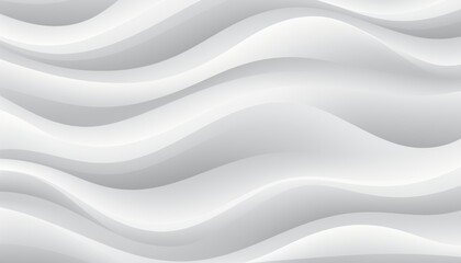 Obraz premium Elegant seamless monochromatic white wave texture pattern background for design and decoration