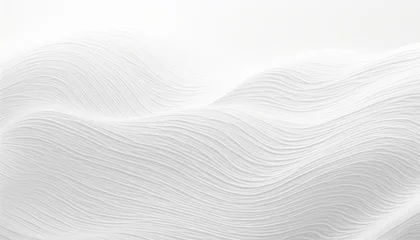 Tuinposter Elegant and minimalist seamless white wave texture pattern background with mono color design concept © Ilja