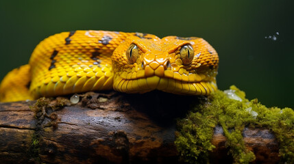 Eyelash viper - Bothriechis schlegelii, AI Generative.