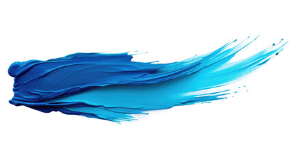 Blue Paintbrush Strokes On Transparent Background