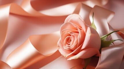 Peach Fuzz color of the year 2024 rose floral background. New 2024 trending Peach Fuzz color. Colour trend palette.
