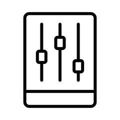Equalizer icon with line style