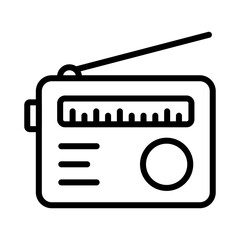 Radio icon with line style