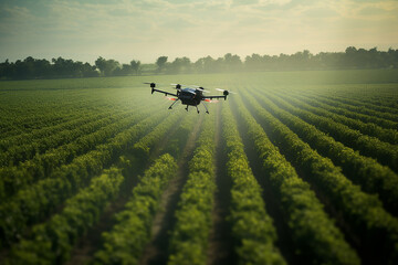 Drone in agriculture - obrazy, fototapety, plakaty