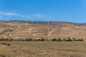 low desert mountains, sunset