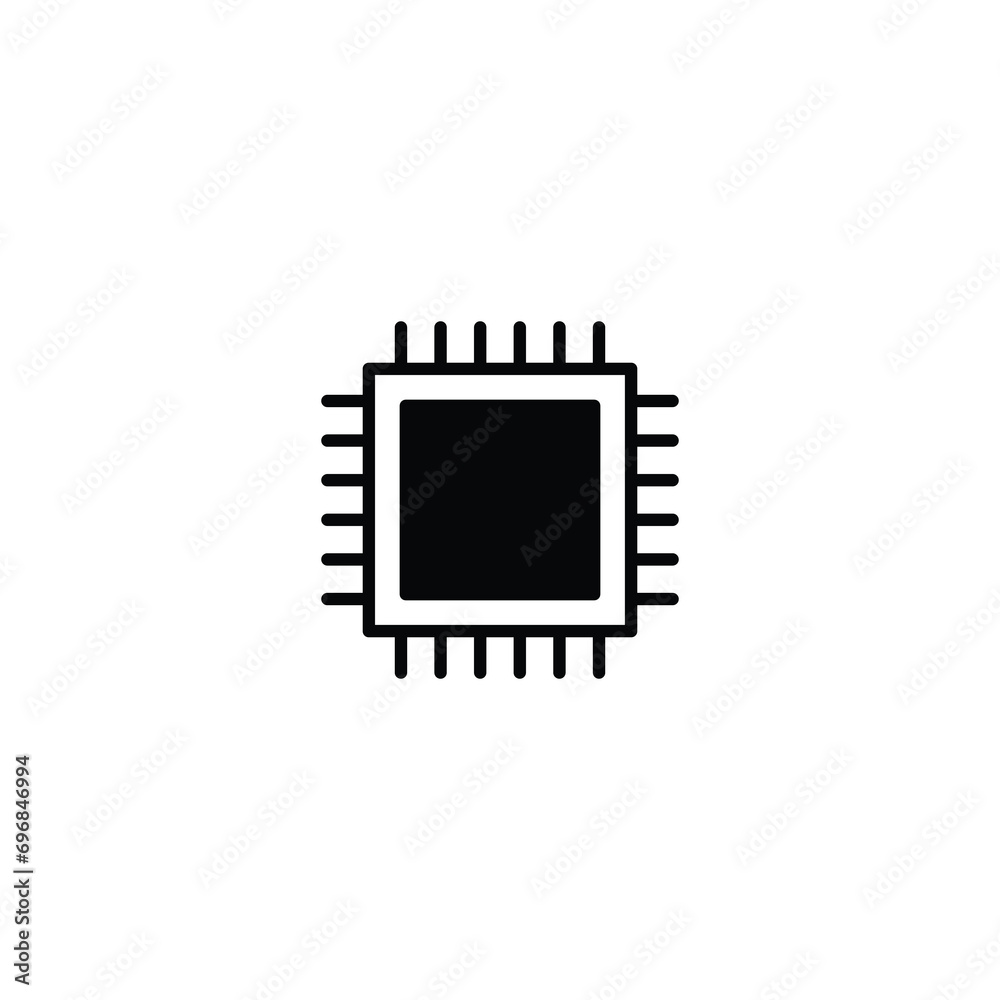 Poster chip icon, chip sign vector for web site computer and mobile app