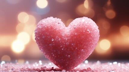 Fototapeta premium pink heart shaped. Generated in ai