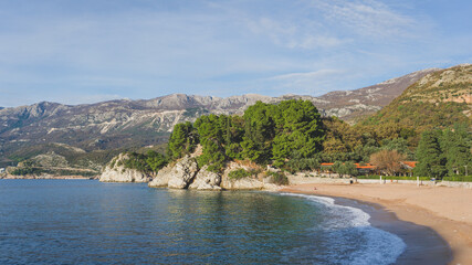 Beautiful mediterranean coastline on a sunny day