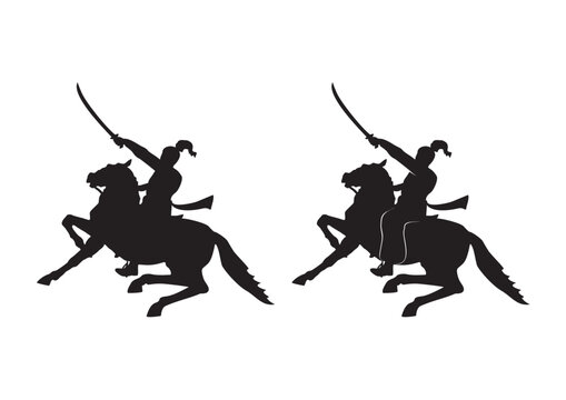 silhouette of a cossack