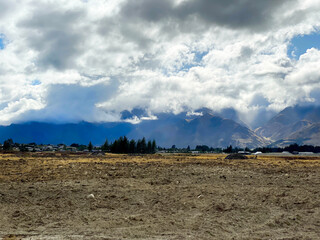 Panoramic view of Central Otago mountains in 
New Zealand