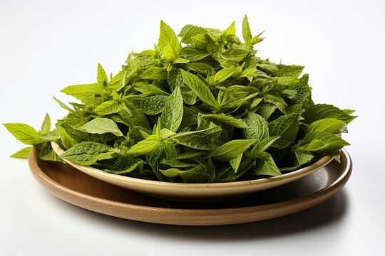 Girnar Green Tea on white background.